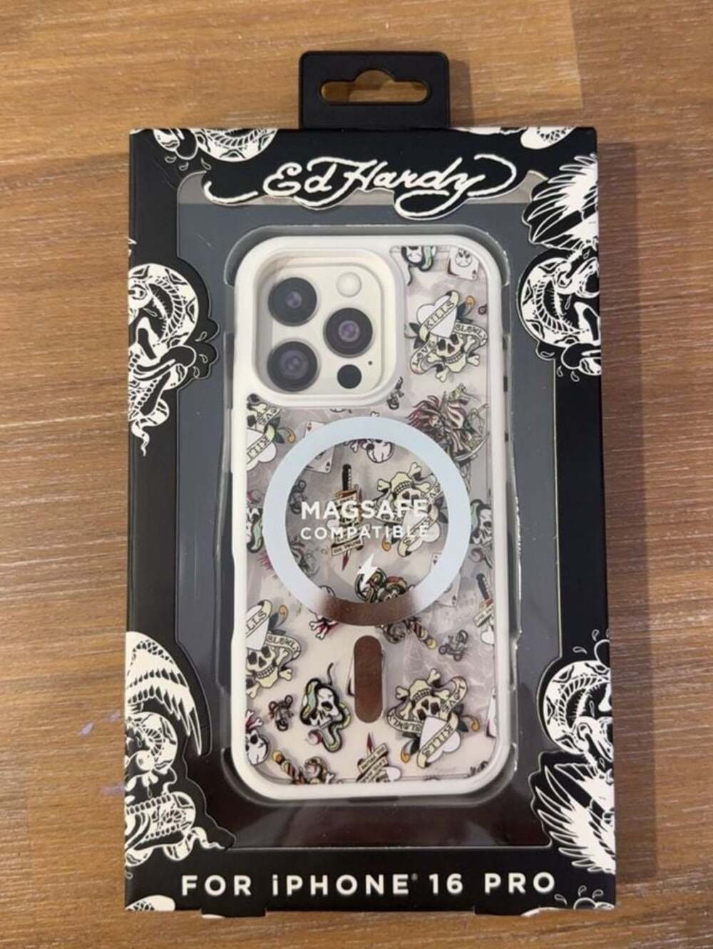 Ed Hardy MagSafe Compatible Phone Case for iPhone 16 Pro